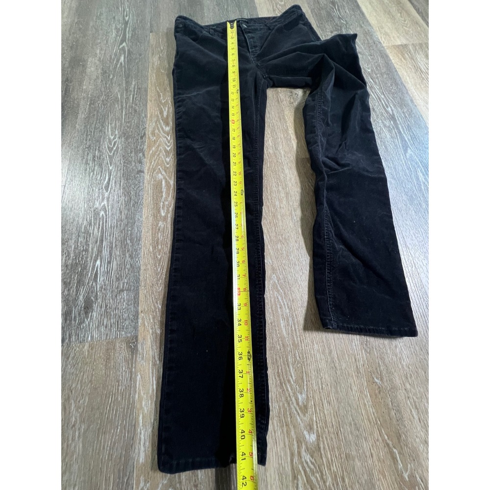 Talbots Corduroy Straight Leg Pants Women 10 Black Flawless Five-Pocket - Picture 5 of 7